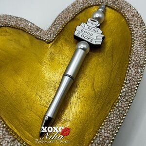 “Coffee, Read, Good, Books” Beaded Handmade Pen🖋️